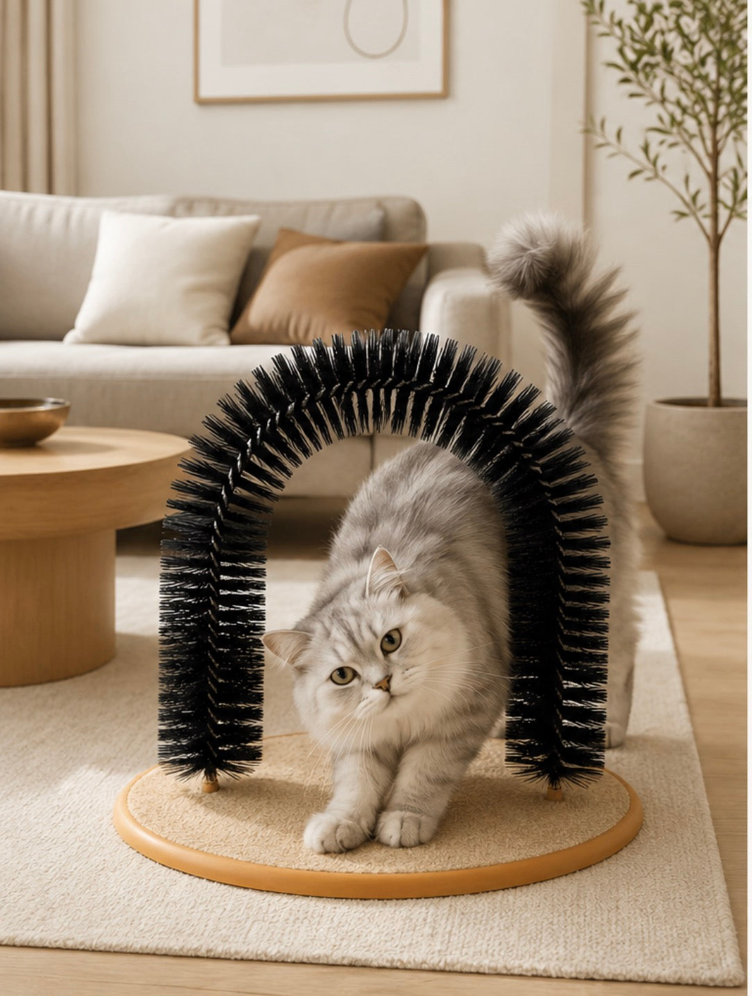 Arc de toilettage auto-massant