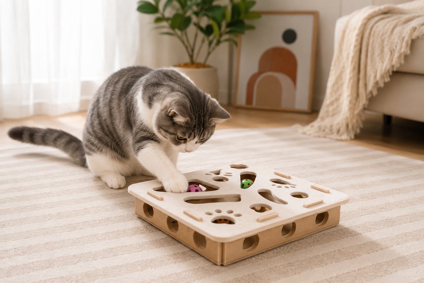 Jouet puzzle interactif pour chat