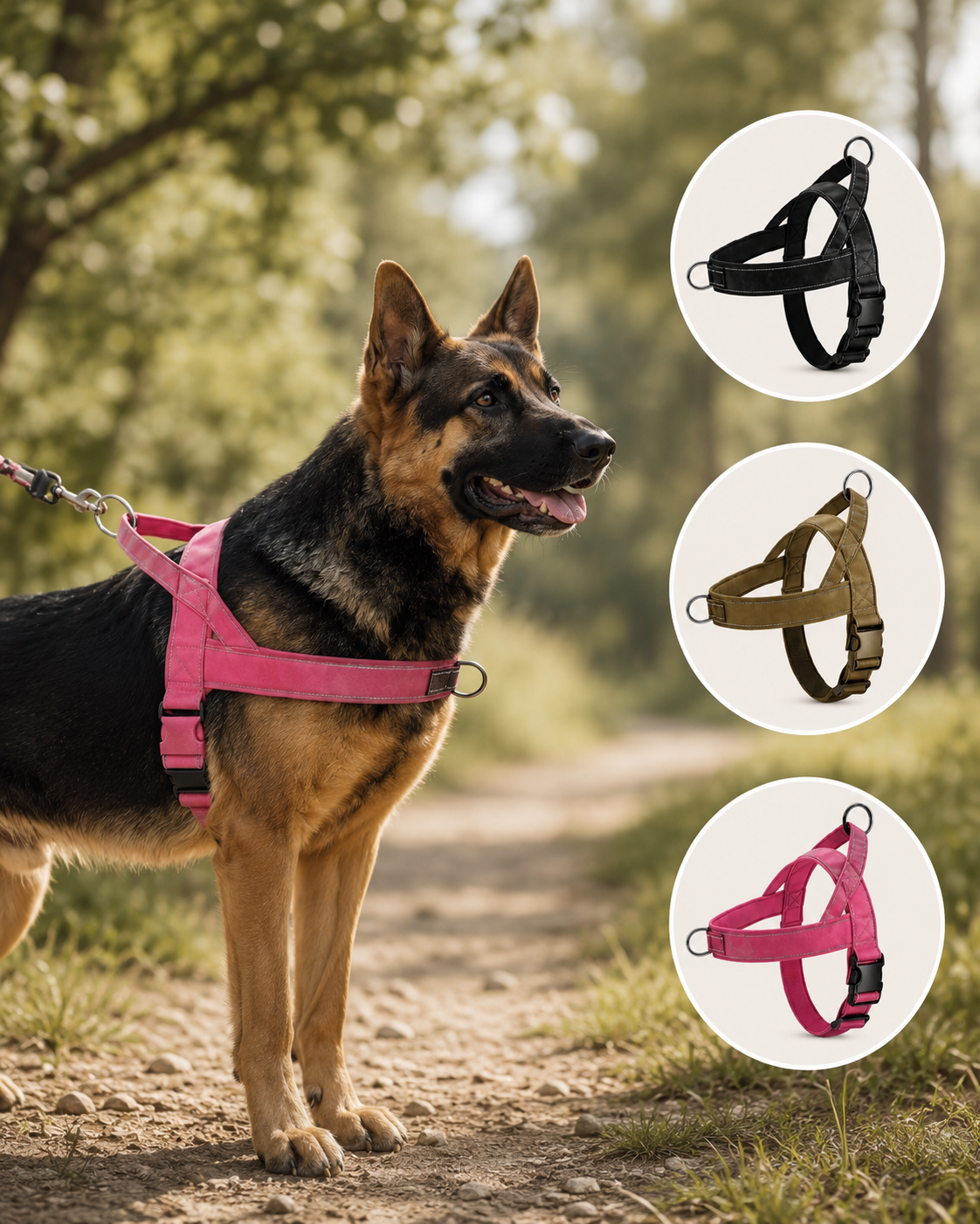 Harnais tactique anti-traction pour chien