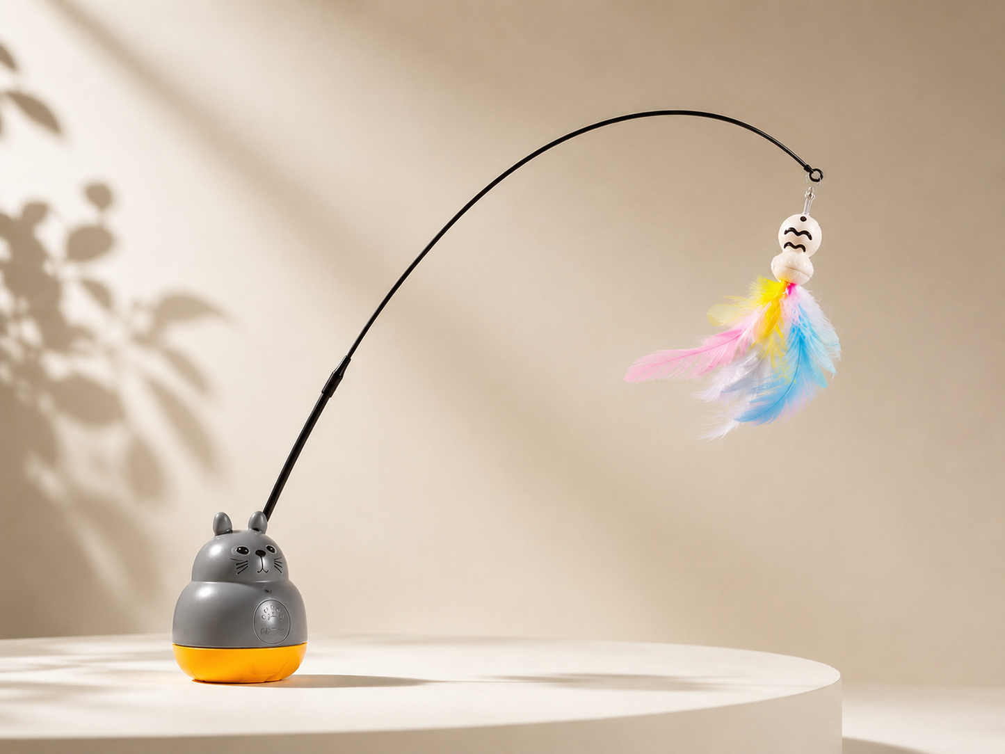Canne à plumes interactive pour chats / Jouet avec tige flexible