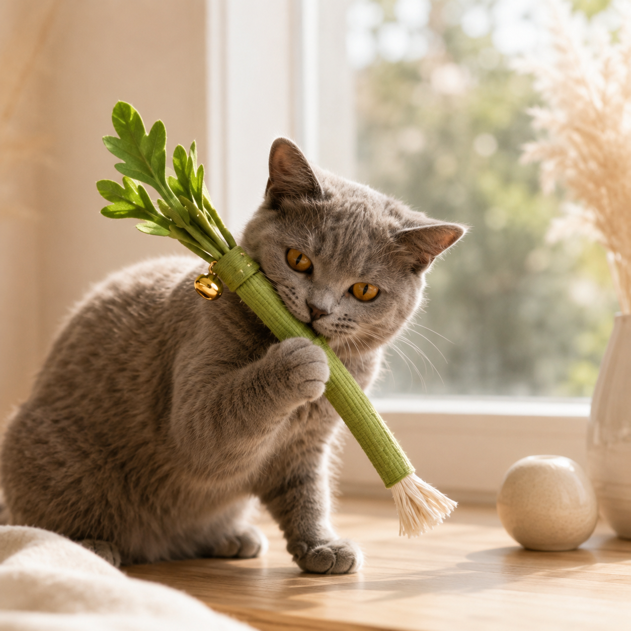 Jouet à mâcher enrichi à l’herbe à chat