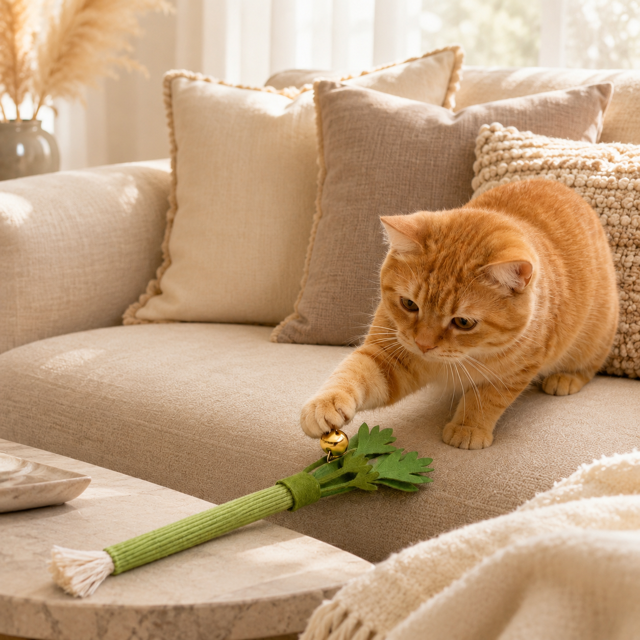 Jouet à mâcher enrichi à l’herbe à chat