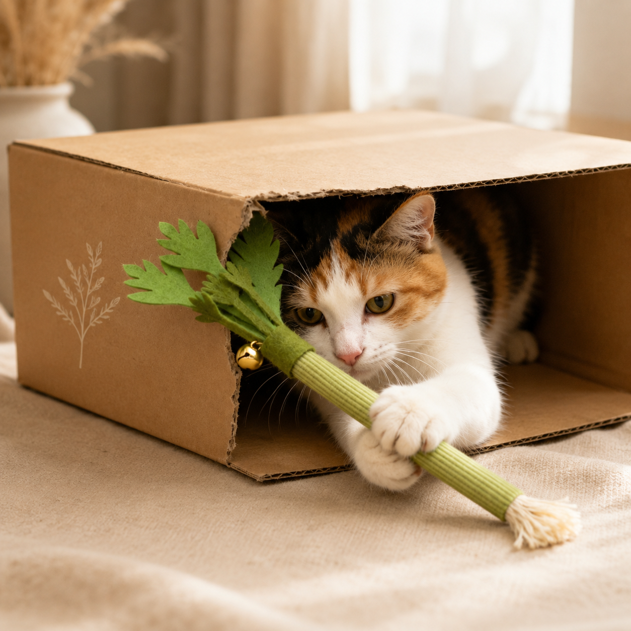 Jouet à mâcher enrichi à l’herbe à chat