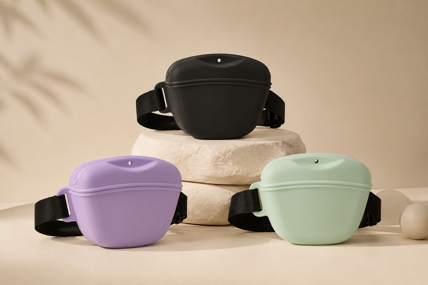 Sac à friandises en silicone pour chien – Pochette d’entraînement étanche
